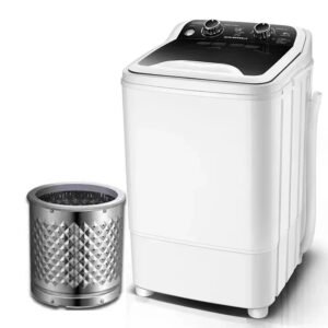 Machine à Laver Semi-Auto 7KG — Lumière UV & Compact machine à laver semi automatique à baril unique de 7kg, compacte, lave linge à lumière bleue uv