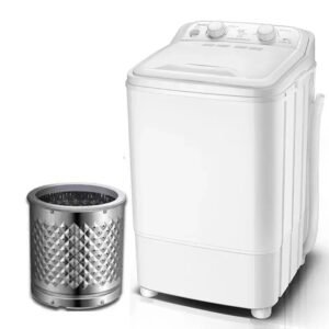 Machine à Laver Semi-Auto 7KG — Lumière UV & Compact machine à laver semi automatique à baril unique de 7kg, compacte, lave linge à lumière bleue uv