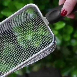 lot de 2 tamis à terre de jardin, tamis à sable et compost en acier inoxydable avec poignée, pour tamiser les pierres, la cour, la pelouse et le jardin
