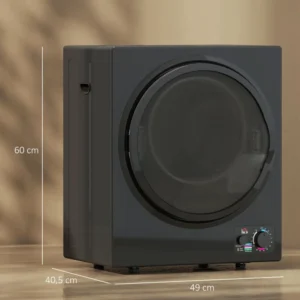 Maison sèche linge électrique portable 850 w, capacité 33 l, 4 modes de fonctionnement, acier inoxydable, 49x40,5x60 cm, noir