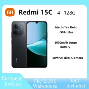 version mondiale smartphone redmi 15c 4g Écran hd+ de 6,9 pouces taux de rafraîchissement de 120 hz charge rapide de 33 w batter