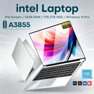 ordinateur portable xiaman 14,1 pouces, windows 11 pro, intel celeron 3855u, ultra plat, 12 go, 1 to/2 to, 1080p, ordinateur de bureau et d'étude