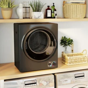 sèche linge électrique portable 850 w, capacité 33 l, 4 modes de fonctionnement, acier inoxydable, 49x40,5x60 cm, noir