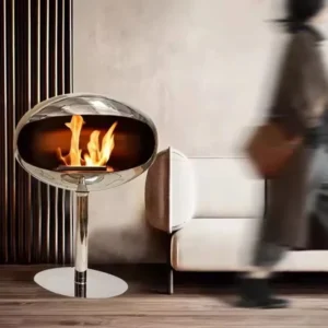 cheminées nordiques en fer forgé, décoration créative pour la maison, chauffage artistique pour salon, ornements sur pied de styliste moderne, 2026