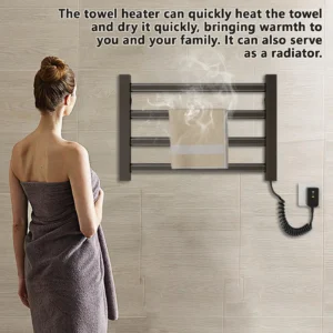 porte serviettes électrique intelligent pour salle de bain domestique, chauffage à température constante, installation sans perçage pour salle de bain