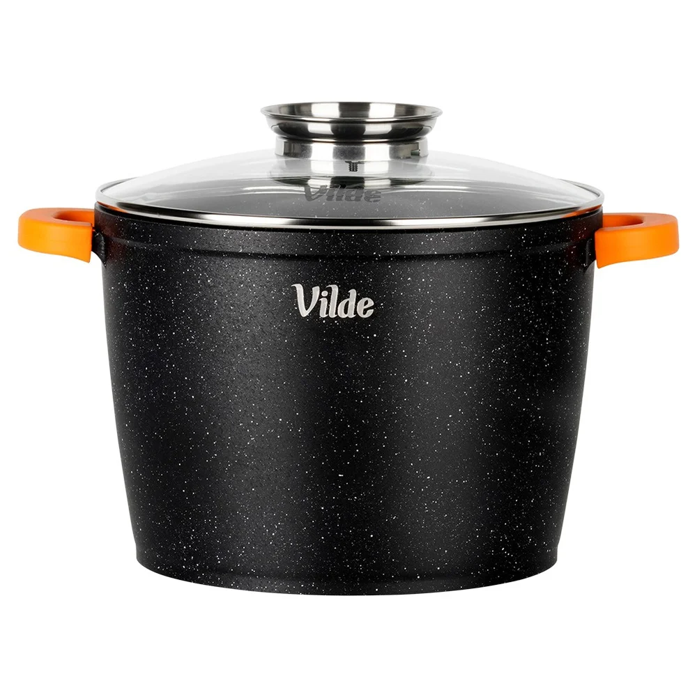 pot en granit avec couvercle en verre terruna aroma 24 cm, 6,7 l pot en granit avec couvercle en verre terruna aroma 24 cm, 6,7 l
