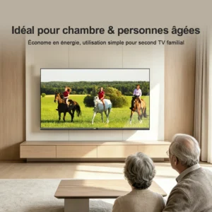 hkc 42q1l 42 pouces tv intelligent fhd vidaa dvb t2 s2 c complet Écran sharp hdr10 dolby audio port hdmi av jack 3,5mm