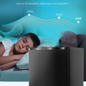 mini congélateur 32l, petit congélateur silencieux, réfrigérateur congélateur compact, idéal pour le bureau, le camping, l'extérieur, noir