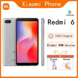 Maison global rom original xiaomi redmi 6 4gb 64gb 13000mah celular googleplay empreinte digitale octa core 6.6 pouces 4g smartphone téléphone utilisé
