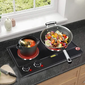 cuisinière électrique, puissance de feu réglable, 2500w, chauffage infrarouge haute puissance et technologie de chauffage vertical, cuisinière de table
