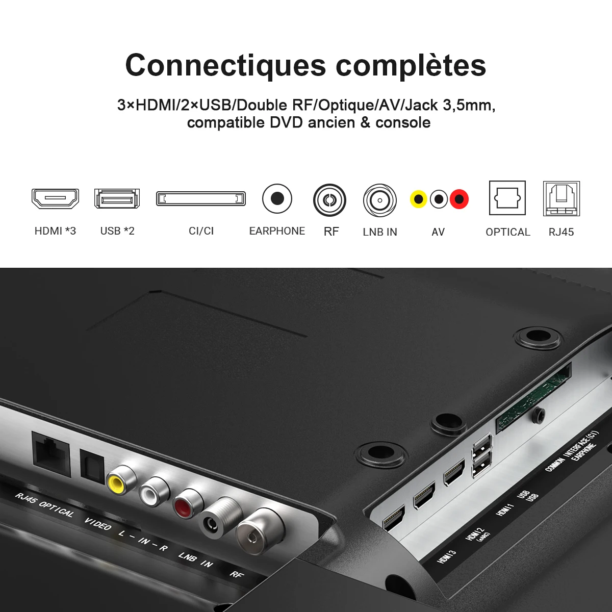 hkc 42q1l 42 pouces tv intelligent fhd vidaa dvb t2 s2 c complet Écran sharp hdr10 dolby audio port hdmi av jack 3,5mm hkc 42q1l 42 pouces tv intelligent fhd vidaa dvb t2 s2 c complet Écran sharp hdr10 dolby audio port hdmi av jack 3,5mm