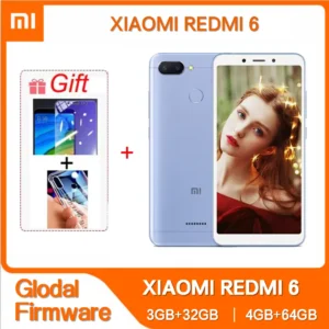 Maison global rom original xiaomi redmi 6 4gb 64gb 13000mah celular googleplay empreinte digitale octa core 6.6 pouces 4g smartphone téléphone utilisé