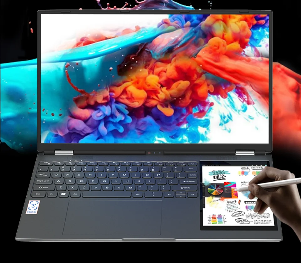 ordinateur portable double écran 15.6 "ips + 7" écran tactile 16g ddr4 128gb 2tb ssd processeur intel n95 n100 windows11 ordinateur portable identification faciale ordinateur portable double écran 15.6 "ips + 7" écran tactile 16g ddr4 128gb 2tb ssd processeur intel n95 n100 windows11 ordinateur portable identification faciale