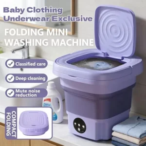 Maison lave linge portable mini pliable 8l avec essoreuse, compact, pour chaussettes et sous vêtements, idéal pour les voyages, les dortoirs et la maison