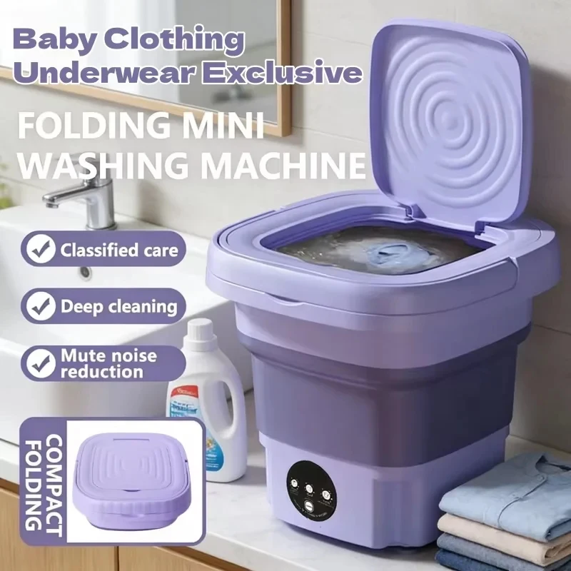 lave linge portable mini pliable 8l avec essoreuse, compact, pour chaussettes et sous vĂȘtements, idĂ©al pour les voyages, les dortoirs et la maison lave linge portable mini pliable 8l avec essoreuse, compact, pour chaussettes et sous vĂȘtements, idĂ©al pour les voyages, les dortoirs et la maison