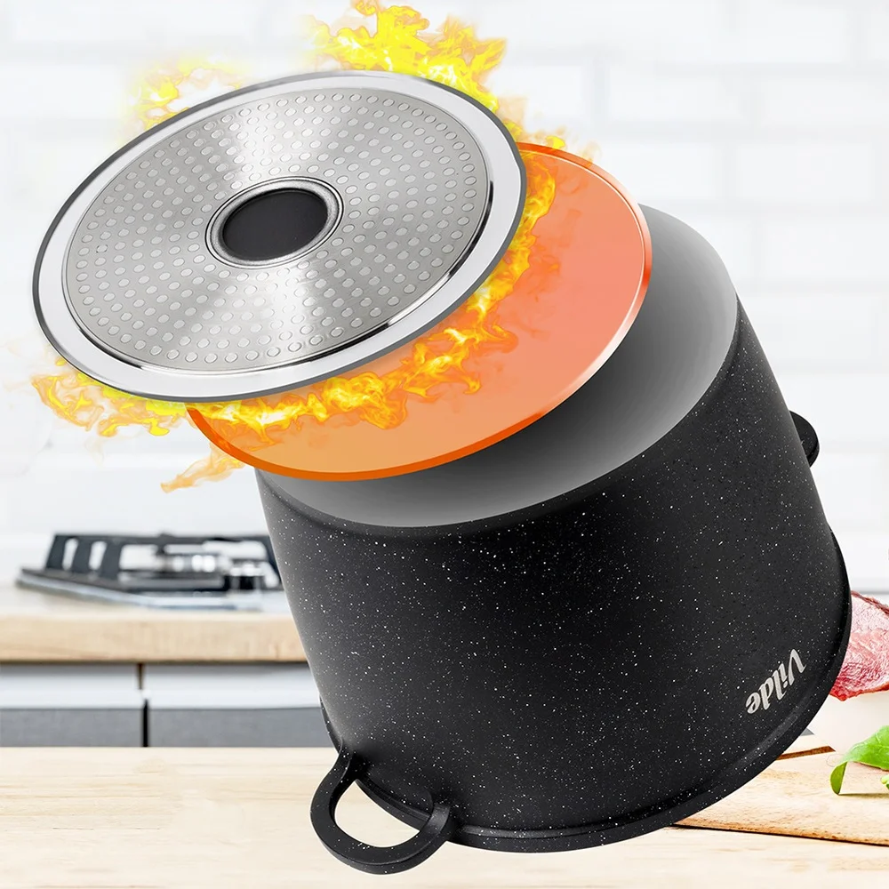 pot en granit avec couvercle en verre terruna aroma 24 cm, 6,7 l pot en granit avec couvercle en verre terruna aroma 24 cm, 6,7 l