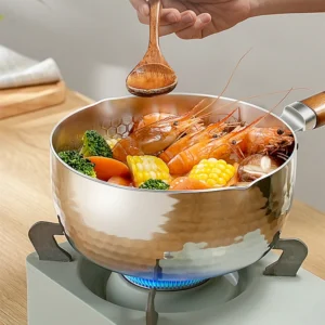certification lfgb 99.9% antibactérien en acier inoxydable 316l, pot léger japonais yukihira pour la cuisine familiale