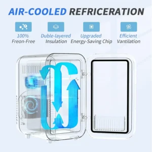 mini réfrigérateur, 6 litres/8 canettes, 220 240v ac/dc, refroidisseur thermoélectrique portable pour chambre à coucher