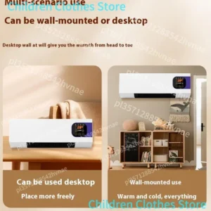 2000w chauffage ventilateur 2 en 1 chauffage nature vent synchronisation affichage numérique mural espace chauffage pour bureau à domicile dortoir 16 40 ° c