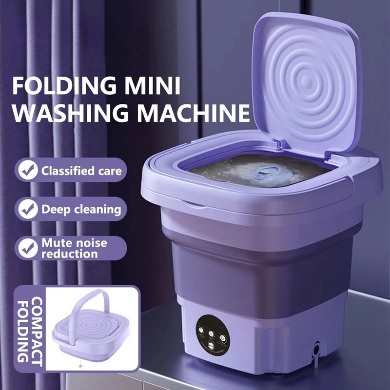 lave linge portable mini pliable 8l avec essoreuse, compact, pour chaussettes et sous vĂȘtements, idĂ©al pour les voyages, les dortoirs et la maison lave linge portable mini pliable 8l avec essoreuse, compact, pour chaussettes et sous vĂȘtements, idĂ©al pour les voyages, les dortoirs et la maison