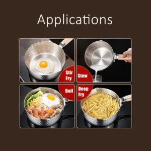 certification lfgb 99.9% antibactérien en acier inoxydable 316l, pot léger japonais yukihira pour la cuisine familiale