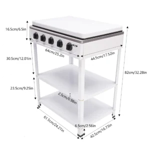 cuisinière à gaz naturel, plaque de cuisson à gaz 5 brûleurs, 2,5 kw par brûleur, cuisinière efficace pour la cuisine à domicile, les restaurants, l'utilisation en extérieur