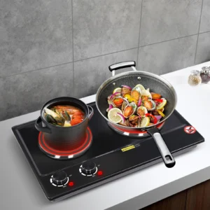 Maison cuisinière électrique, puissance de feu réglable, 2500w, chauffage infrarouge haute puissance et technologie de chauffage vertical, cuisinière de table