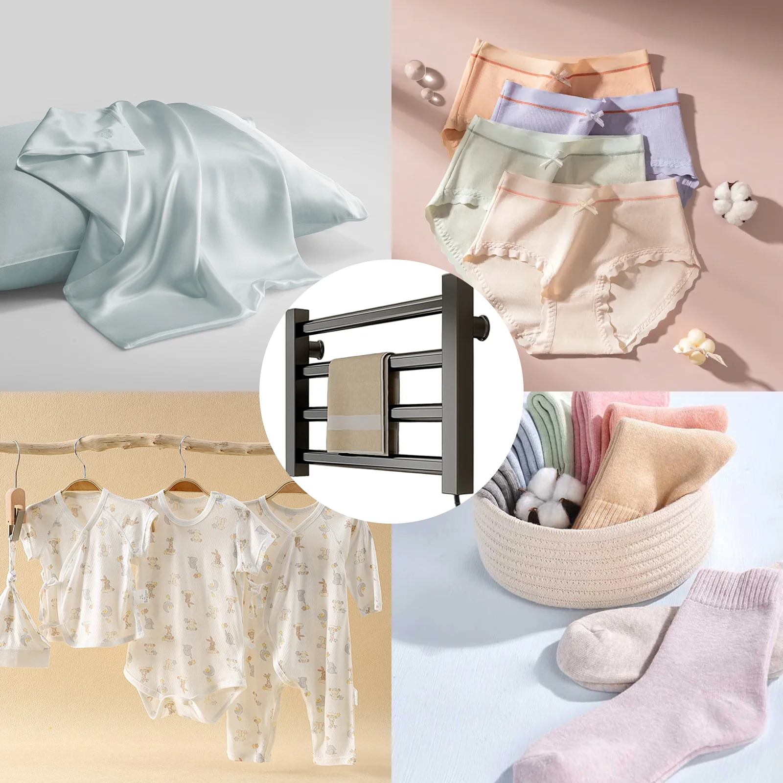 porte serviettes électrique intelligent pour salle de bain domestique, chauffage à température constante, installation sans perçage pour salle de bain porte serviettes électrique intelligent pour salle de bain domestique, chauffage à température constante, installation sans perçage pour salle de bain