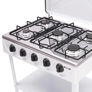 cuisinière à gaz naturel, plaque de cuisson à gaz 5 brûleurs, 2,5 kw par brûleur, cuisinière efficace pour la cuisine à domicile, les restaurants, l'utilisation en extérieur