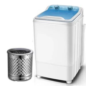 Maison machine à laver semi automatique à baril unique de 7kg, compacte, lave linge à lumière bleue uv