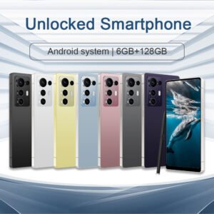 nouveau téléphone android ultra vedette 2026, version mondiale débloquée, 6 go + 128 go de mémoire haute capacité, smartphone avec stylet et écran hd de 6,8 pouces