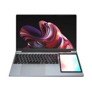 ordinateur portable double écran 15.6 "ips + 7" écran tactile 16g ddr4 128gb 2tb ssd processeur intel n95 n100 windows11 ordinateur portable identification faciale