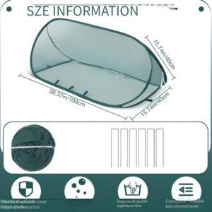 ensemble de protection de plantes à mailles éclatantes 12 pièces : 1 housse + 11 piquets de terre, kit de protection de jardin haut de gamme, filet oiseaux et insectes à mailles fines pour légumes, fruits et fleurs, tente abris de jardin réutilisable pour arceaux, filet oiseaux extra stable pour plantes d'extérieur, protection respirante pour semis, housse de protection pour jardinière surélevée, protection nuisibles pour jardin et terrasse, protecteur de plantes facile à