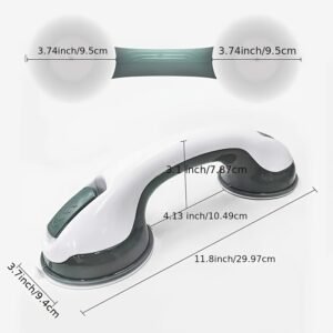 poignée de sécurité antidérapante pour salle de bain et toilettes, avec ventouses de fixation