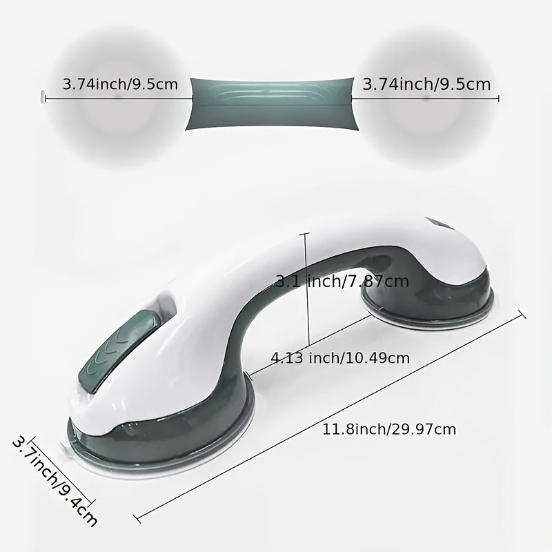 poignée de sécurité antidérapante pour salle de bain et toilettes, avec ventouses de fixation poignée de sécurité antidérapante pour salle de bain et toilettes, avec ventouses de fixation