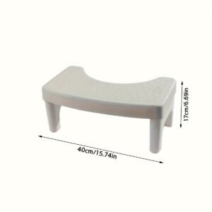 1 tabouret de toilette, tabouret de siège de toilette pour adultes, détachable, pour soutien des pieds, plastique avec coussinets épais antidérapants, convient pour s'accroupir, tabouret de pied pour la maison, idéal pour le placement des pieds, tabouret de toilette portable, aide pour la toilette, convient à différents types de pièces