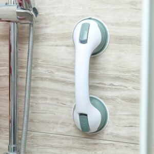 poignée de sécurité antidérapante pour salle de bain et toilettes, avec ventouses de fixation