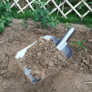 truelle robuste en acier métallique pelle à ciment en acier plein Épaissi, pelle à charbon en acier au manganèse, bêche à tête carrée, pelle à neige à manche en bois, pelle agricole en fer, outil de plantation d'arbres