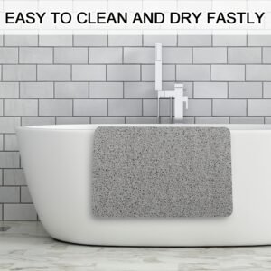 tapis de douche antidérapant : tapis de bain en luffa doux et confortable, tapis carré de 53x53cm, tapis de sol de salle de bain en pvc durable, coussinet de pieds anti chute, tapis de baignoire facile à nettoyer et séchage rapide, lavable en machine, convient pour les douches intérieures, accessoires de décoration de salle de bain
