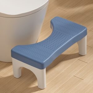 1 tabouret de toilette, tabouret de siège de toilette pour adultes, détachable, pour soutien des pieds, plastique avec coussinets épais antidérapants, convient pour s'accroupir, tabouret de pied pour la maison, idéal pour le placement des pieds, tabouret de toilette portable, aide pour la toilette, convient à différents types de pièces