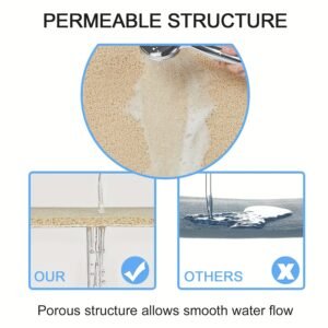 tapis de douche antidérapant : tapis de bain en luffa doux et confortable, tapis carré de 53x53cm, tapis de sol de salle de bain en pvc durable, coussinet de pieds anti chute, tapis de baignoire facile à nettoyer et séchage rapide, lavable en machine, convient pour les douches intérieures, accessoires de décoration de salle de bain
