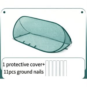 ensemble de protection de plantes à mailles éclatantes 12 pièces : 1 housse + 11 piquets de terre, kit de protection de jardin haut de gamme, filet oiseaux et insectes à mailles fines pour légumes, fruits et fleurs, tente abris de jardin réutilisable pour arceaux, filet oiseaux extra stable pour plantes d'extérieur, protection respirante pour semis, housse de protection pour jardinière surélevée, protection nuisibles pour jardin et terrasse, protecteur de plantes facile à