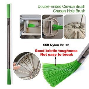 ensemble de 3 brosses de nettoyage pour machine à laver : brosses spécialisées et éponges manuelles idéales pour les environnements de salle de bain et de cuisine. Élimine la poussière et les débris des intérieurs des machines à laver et des sèche linge.