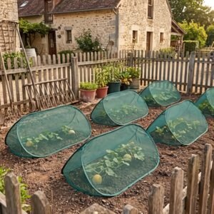 ensemble de protection de plantes à mailles éclatantes 12 pièces : 1 housse + 11 piquets de terre, kit de protection de jardin haut de gamme, filet oiseaux et insectes à mailles fines pour légumes, fruits et fleurs, tente abris de jardin réutilisable pour arceaux, filet oiseaux extra stable pour plantes d'extérieur, protection respirante pour semis, housse de protection pour jardinière surélevée, protection nuisibles pour jardin et terrasse, protecteur de plantes facile à