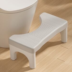 1 tabouret de toilette, tabouret de siège de toilette pour adultes, détachable, pour soutien des pieds, plastique avec coussinets épais antidérapants, convient pour s'accroupir, tabouret de pied pour la maison, idéal pour le placement des pieds, tabouret de toilette portable, aide pour la toilette, convient à différents types de pièces
