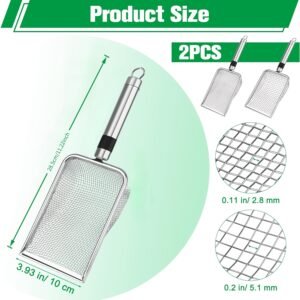 lot de 2 tamis à terre de jardin, tamis à sable et compost en acier inoxydable avec poignée, pour tamiser les pierres, la cour, la pelouse et le jardin