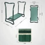 Banc de Jardin Pliable Confort avec Poche de Rangement