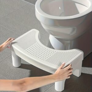 1 tabouret de toilette, tabouret de siège de toilette pour adultes, détachable, pour soutien des pieds, plastique avec coussinets épais antidérapants, convient pour s'accroupir, tabouret de pied pour la maison, idéal pour le placement des pieds, tabouret de toilette portable, aide pour la toilette, convient à différents types de pièces