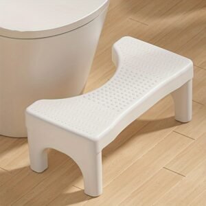 1 tabouret de toilette, tabouret de siège de toilette pour adultes, détachable, pour soutien des pieds, plastique avec coussinets épais antidérapants, convient pour s'accroupir, tabouret de pied pour la maison, idéal pour le placement des pieds, tabouret de toilette portable, aide pour la toilette, convient à différents types de pièces