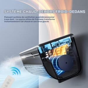 ventilateur de climatisation à brouillard de glace supraconducteur, avec télécommande, modes multiples